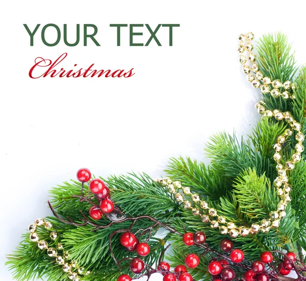 Kerstboom met decoratie. boordmotief — Stockfoto