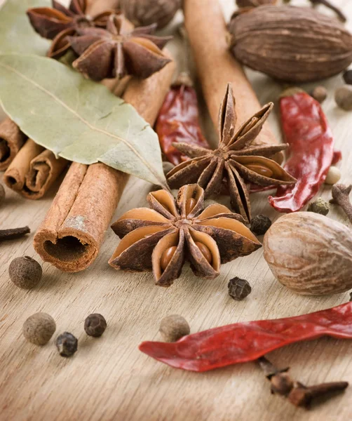 Various Spices Background — Stock Photo, Image