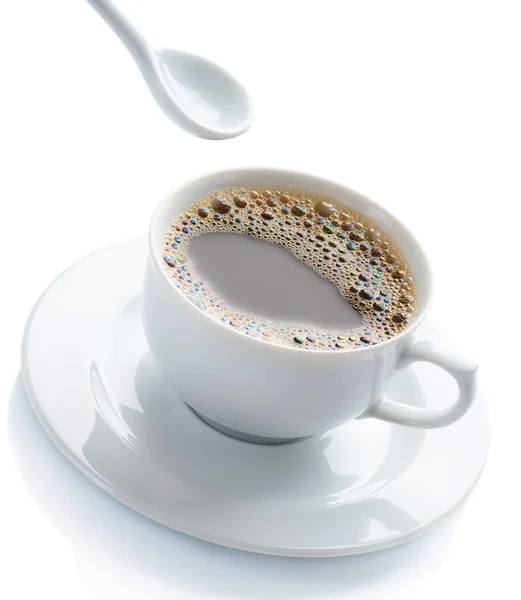 Káva nad bílá — Stock fotografie