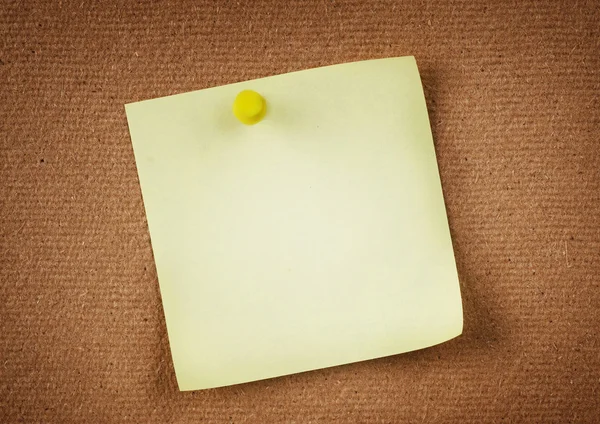 Note Paper With Push Pins On Notice Board — Stock Photo, Image