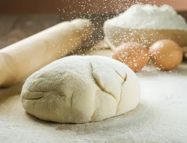 Brood koken. deeg — Stockfoto