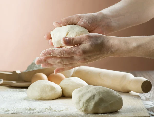 Kneading The Dough — Stock Photo, Image