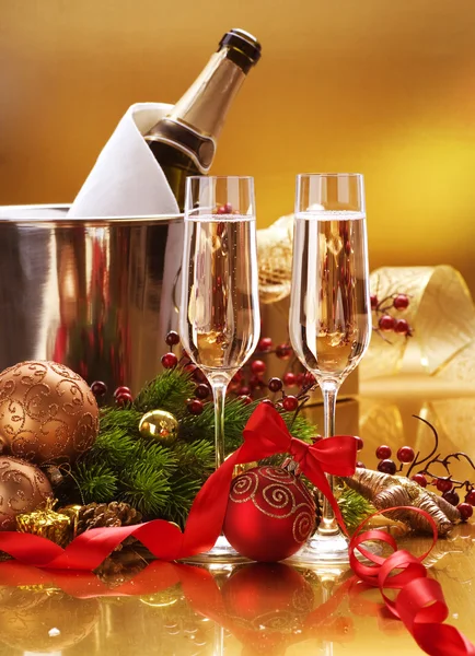 Nytt år celebration.champagne — Stockfoto