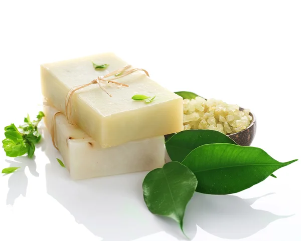 Natural Handmade Soap Over White — Stock Photo, Image