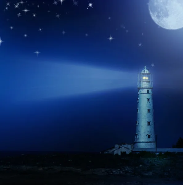 Lighthouse at night Stock Photos, Royalty Free Lighthouse at night ...