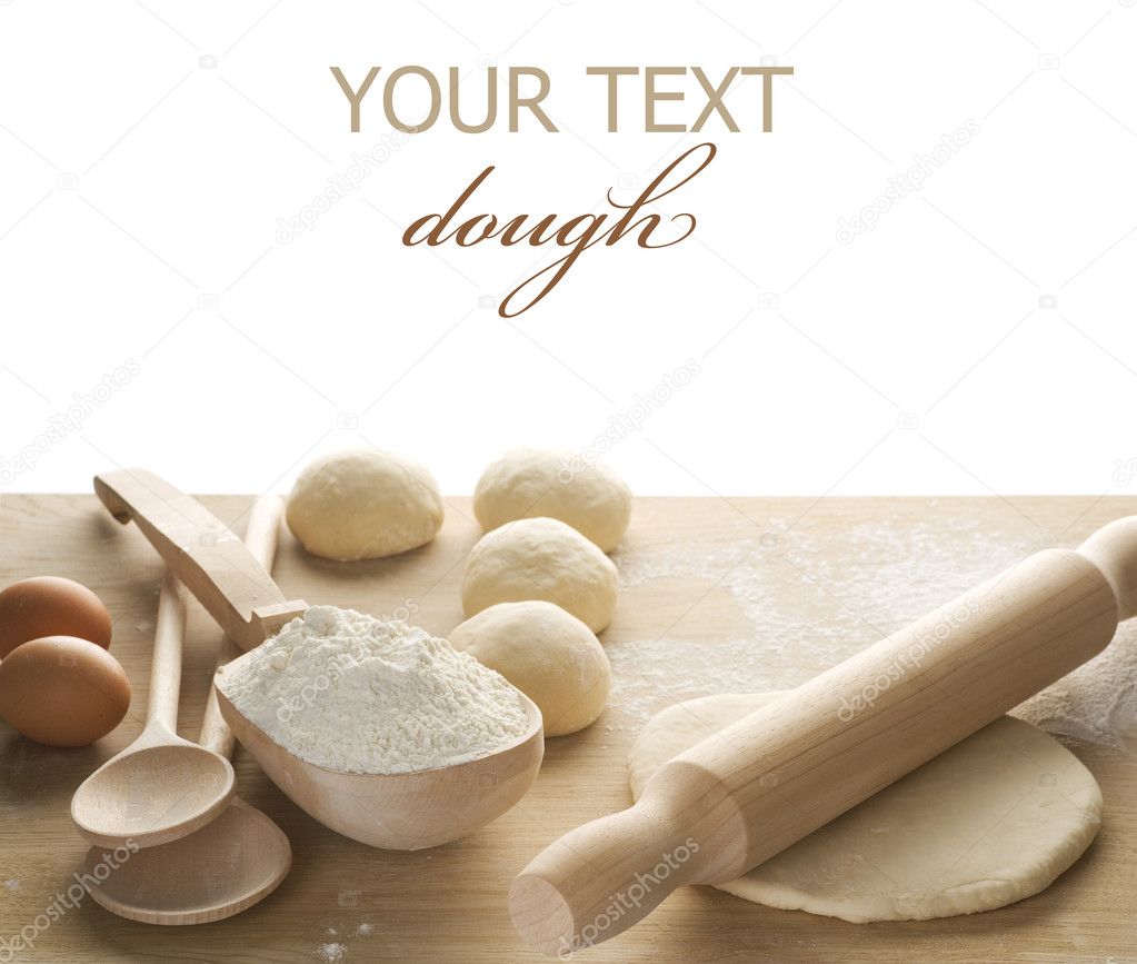 Dough For Baking Isolated On White