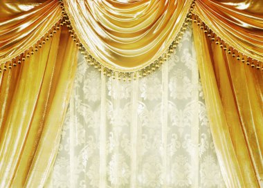 Luxury Velvet Curtain clipart