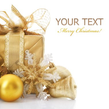 Christmas Gift Isolated On White clipart