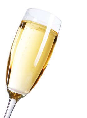 Champagne Over White Background clipart