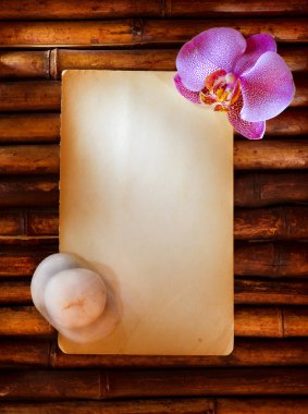 Spa Design with paper for notes clipart