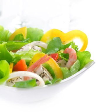 sağlıklı salata karides