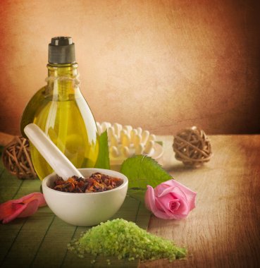 Spa ve vücut bakım tedavisi. Vintage tarzı