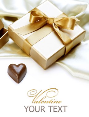 Valentine Gift. Chocolate heart clipart