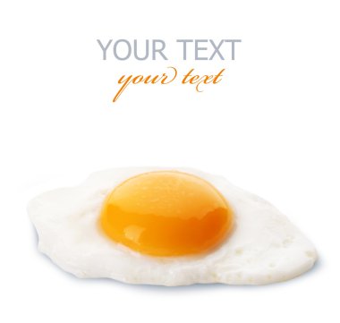 Fried Eggs Isolated On White clipart