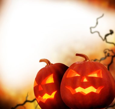 Halloween Pumpkins. Border Design clipart