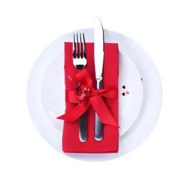 Valentine's Romantic Dinner concept clipart