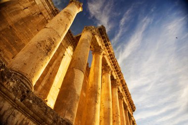 Lebanon. Old Ruins. Roman Columns in Baalbeck clipart