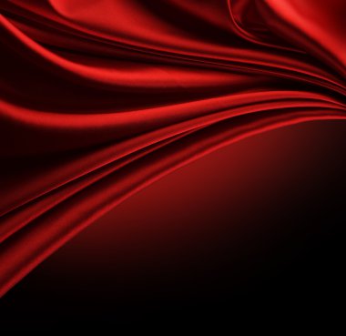 Red Silk Border Over Black clipart