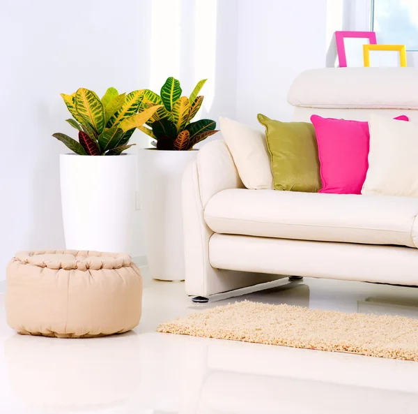 Modern iç design.white oturma odası — Stok fotoğraf