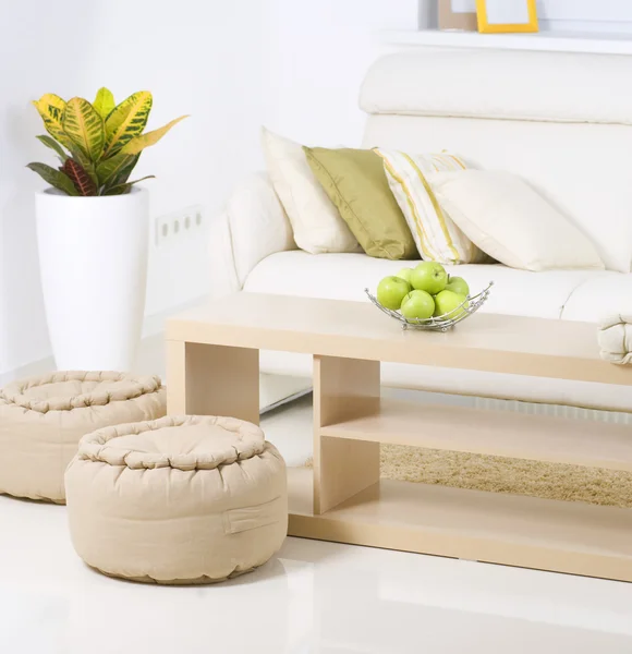 Modern Interior design.White Living Room — Stock Photo, Image