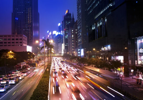 Hong Kong noční pohled — Stock fotografie