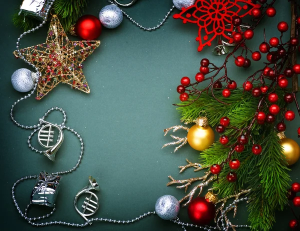 Noel dekorasyon çerçevesi — Stok fotoğraf