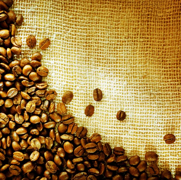 Diseño de frontera de granos de café — Stockfoto