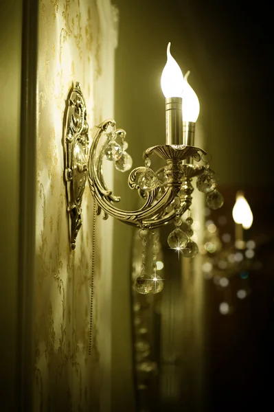 Closeup klasické nástěnné svítidla — Stock fotografie