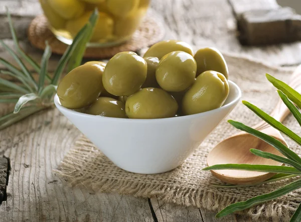 Olives et huile d'olive — Photo