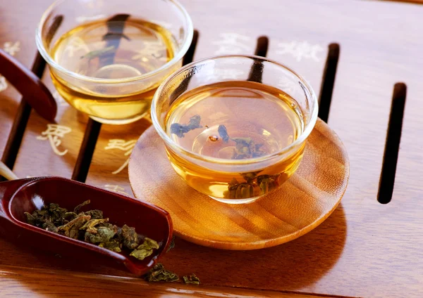 Thé. Cérémonie traditionnelle chinoise du thé — Photo