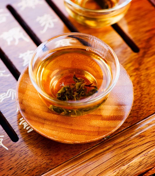 Thé. Cérémonie traditionnelle chinoise du thé — Photo