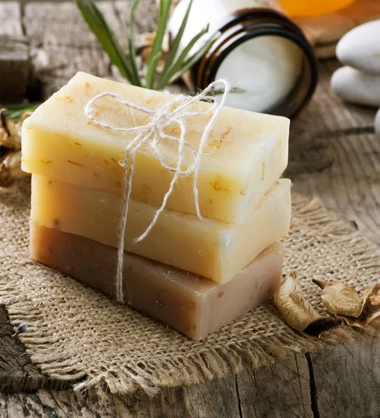 Handmade Soap closeup. Spa products — Stock Photo, Image
