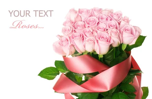 Big Pink Roses Bouquet — Stock Photo, Image