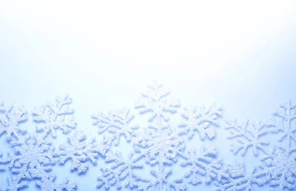 雪花边框。冬季节日背景 — 图库照片