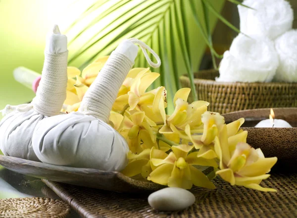 Spa inställningar. thailändsk massage — Stockfoto