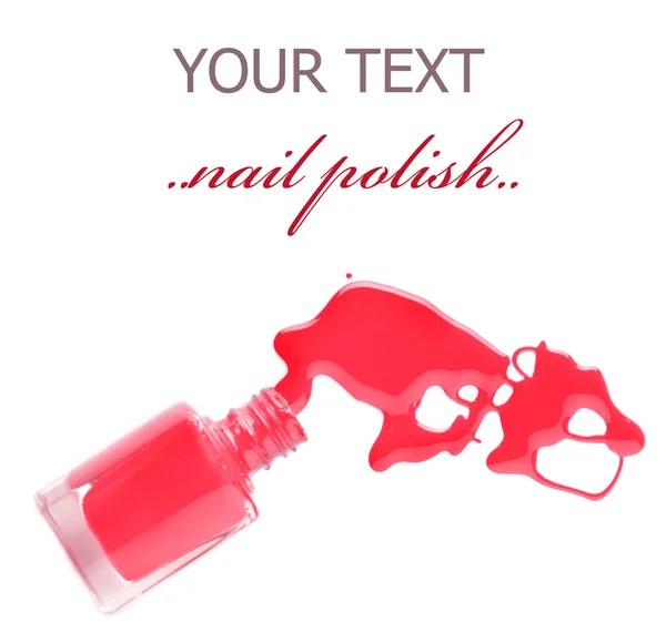Red Nail Polish Splash — Stock Photo, Image