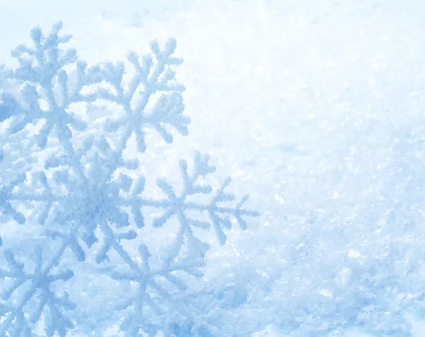 冬の雪の背景。雪の結晶 — ストック写真