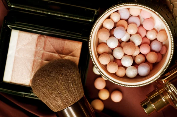 Make-up. make-up accessoires achtergrond — Stockfoto