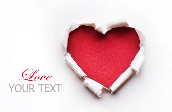 Diseño de tarjeta de corazón de San Valentín —  Fotos de Stock
