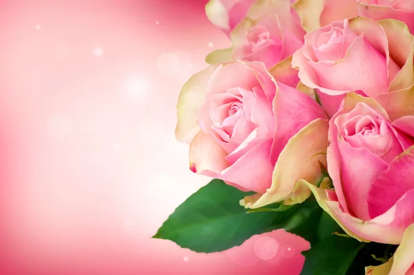 Ροδαλό λουλούδι τέχνης design.wedding κάρτα — Φωτογραφία Αρχείου