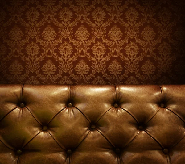 Lyx möbler med copyspace. äkta läder — Stockfoto