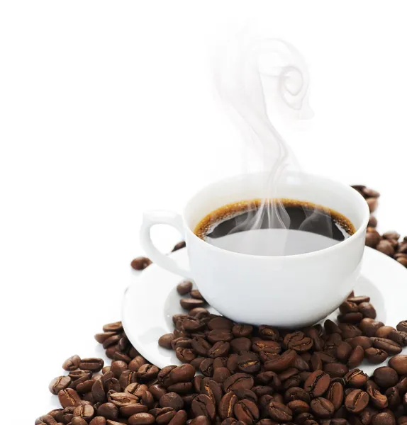 Kaffe gränsen. isolerad på vit — Stockfoto