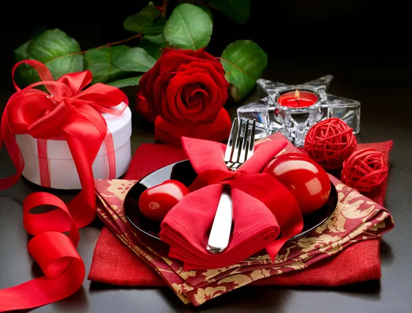 Romantisches Valentinsessen — Stockfoto