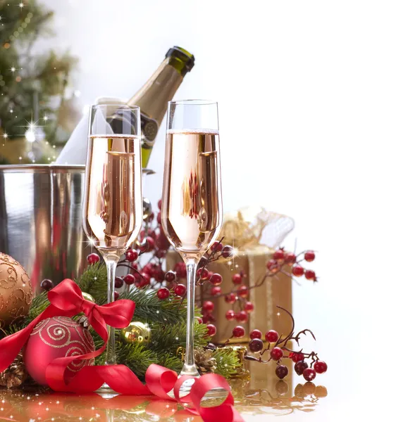Yeni yıl celebration.champagne — Stok fotoğraf