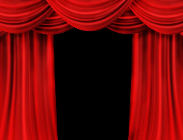 Roter Bühnenvorhang — Stockfoto