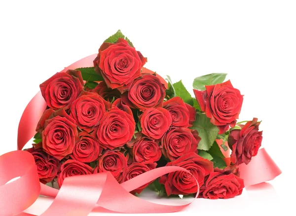 Grote rode rozen boeket — Stockfoto
