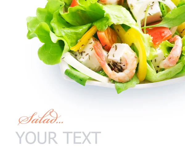 Здоровый салат с креветками — стоковое фото