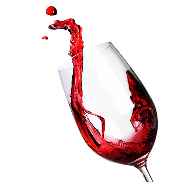 Czerwone wino streszczenie rozpryskiwania — Zdjęcie stockowe