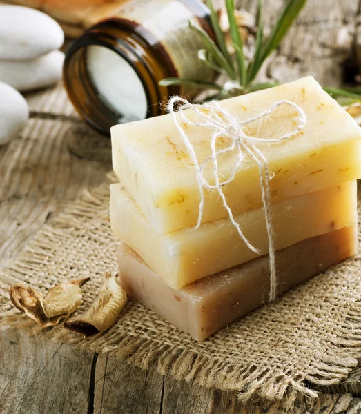 Handmade Soap Closeup. Spa Products Stock Photo