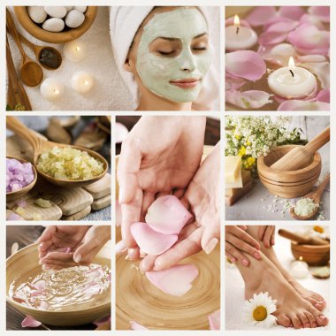 Beautiful Spa Collage clipart